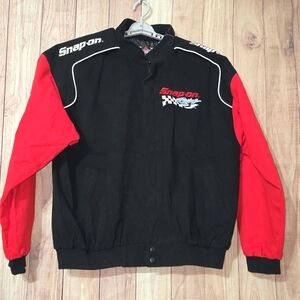 Choko Motorsports Authentic Apparel Snap On Tool Black & Red Men's Jacket XL